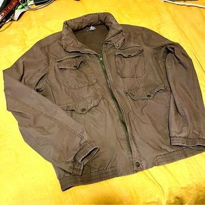 H&M Utility lightweight jacket with hoodie large size